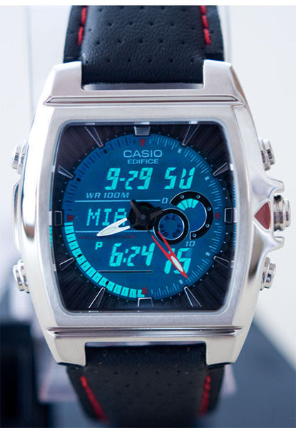 Casio EFA-120L-1AV Edifice Thermometer World Time Leather Band Neo