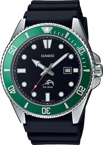 Casio MDV-106B-1A3V Men's Green Duro 200M Watch Analog Diver Brand New