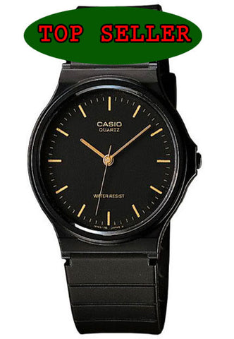 Casio MQ-24-1E Classic Black & Gold Thin Analogue Watch