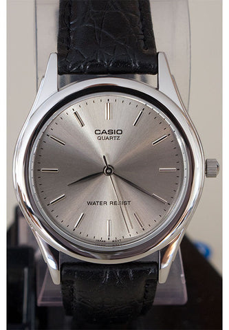 Casio MTP-1093E-8A Men's Grey Analogue Quartz Watch Leather Band