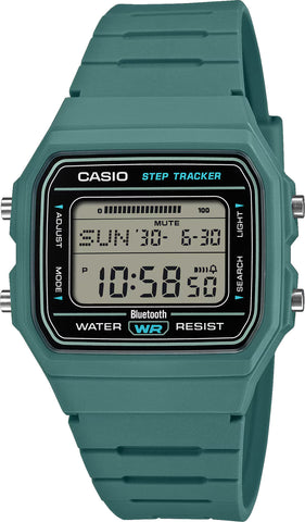 Casio F-B100W-3A Bluetooth Step Tracker Watch Black Resin Band Brand New