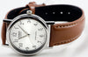 Casio MTP-1095E-7B Men's Classic Silver Analogue Brown Leather Band Watch