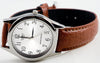 Casio MTP-1093E-7B Men's Classic Silver Analogue Brown Leather Band Watch