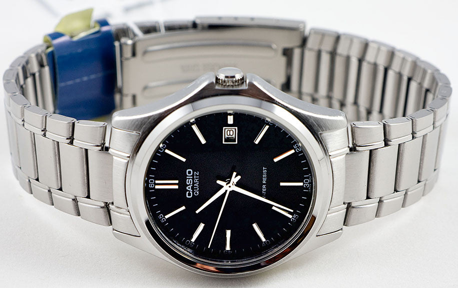Casio MTP-1183A-1AD Men's Black Analogue Quartz Steel Band Watch