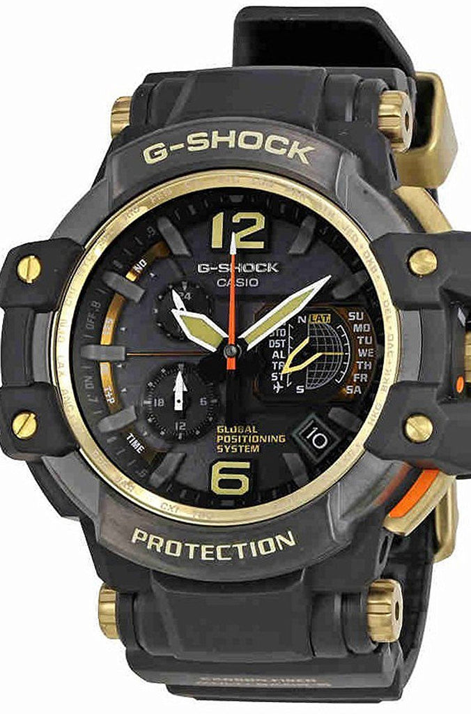Casio G-Shock GPW-1000GB-1A Sky Cockpit GPS Watch Hybrid Wave Ceptor Black Gold