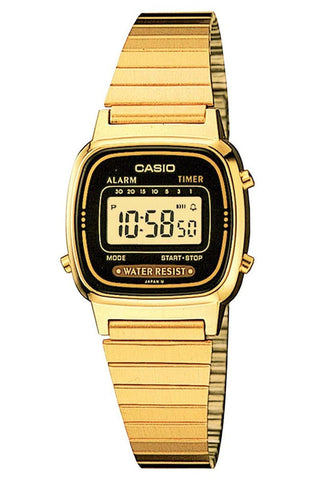 Casio LA-670WGA-1 Ladies Gold Stainless Steel Digital Classic Vintage Casual Watch