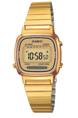Casio LA-670WGA-9 Ladies Gold Stainless Steel Digital Classic Vintage Casual Watch