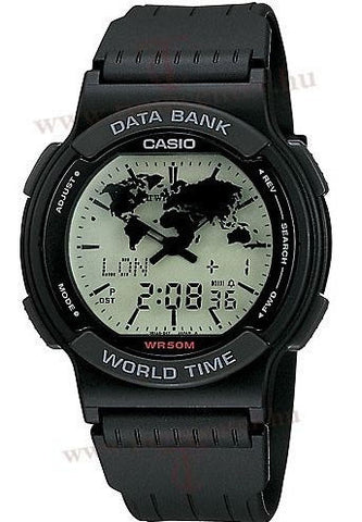 Casio ABX-53U-1E Mens Vintage TWINCEPT Analog Digital Databank World Time Watch