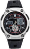 Casio AQ-190W-1AV Mens Multi Task Sports Gear Black Resin Watch 5 ALARMS New