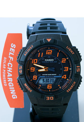 Casio AQ-S800W-1B2 SOLAR POWER World Time 5 Alarms 100m Analogue Digital Watch