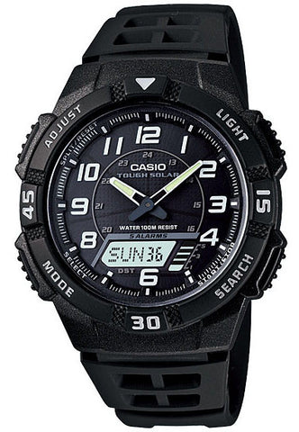 Casio AQ-S800W-1BV SOLAR POWER World Time 5 Alarms 100m Analogue Digital Watch