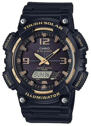 Casio AQ-S810W-1A3 SOLAR POWER World Time 5 Alarms 100m Watch
