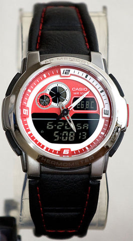 Casio AQF-102WL-4BV THERMOMETER World Time 50 Lap Memory Watch Store Display