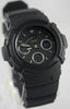 Casio AW-591BB-1A G-Shock Men's Matte Black Watch Analog Digital World Time