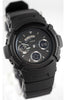 Casio AW-591BB-1A G-Shock Men's Matte Black Watch Analog Digital World Time