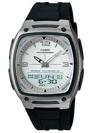 Casio AW-81-7AV 30 Page Databank Duo World Time Analogue Digital World Tm Watch