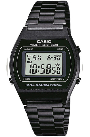 Casio Men's Black Stainless Steel Digital Flash Alert Watch B640WB-1A New