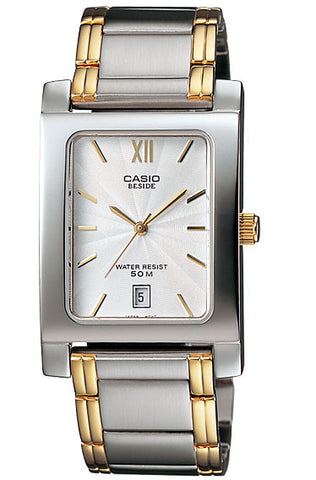 Casio BEM-100SG-7AV Beside Men's Stainless Steel 2 Toned Analogue Dress Watch 50M