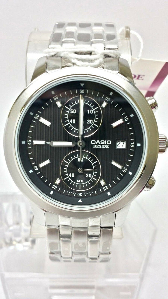 Casio Beside BEM500D-1A Men's Black Chronograph Watch Date
