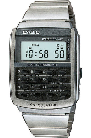 Casio CA-506-1 Calculator Stainless Steel Band Watch