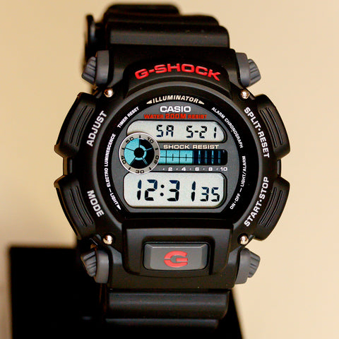 Casio DW-9052-1V Mens G-Shock Chronograph Watch 200M WR Resin Black Sports New