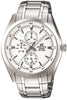 Casio EF-338D-7A Men's Edifice White Analog Watch Steel Multi-Dials 100M WR