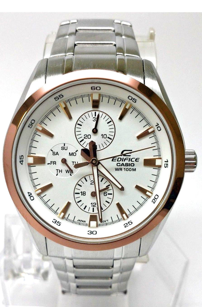 Casio EF-338DB-7A Edifice Mens 100M Steel Watch 100M WR – Great