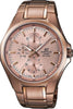 Casio EF-339G-9A Men's Edifice ROSE GOLD Analog Watch Steel Multi-Dial 100M WR