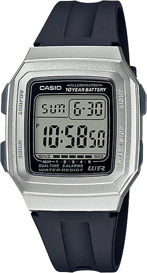 Casio F-201WAM-7AV Digital Illuminator Watch 2 Time Zones 10 Year Battery