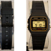 Casio F-91WG-9 Classic Digital Black & Gold Microlight 7 Year Battery Watch