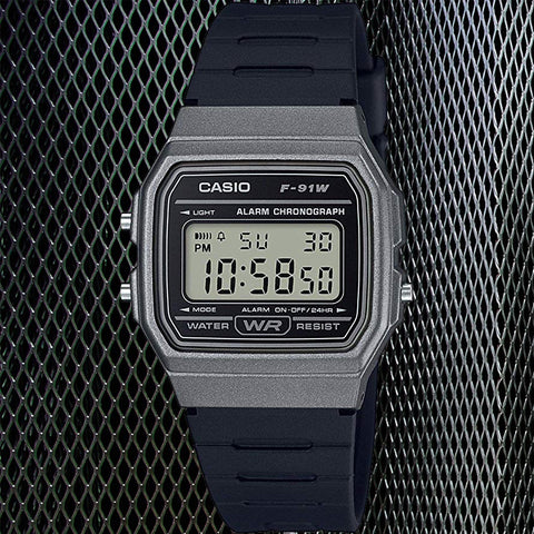 Casio F-91WM-1B Classic Digital Black Microlight 7 Year Battery Watch
