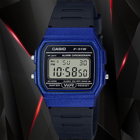 Casio F-91WM-2A Classic Digital Black Microlight 7 Year Battery Watch