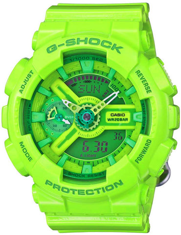 Casio GMA-S110CC-3A Women's Green G-SHOCK Hyper Colors Ana-Digital Watch 200M New