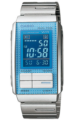 Casio LA-201W-2B Ladies Steel FUTURIST LCD Watch