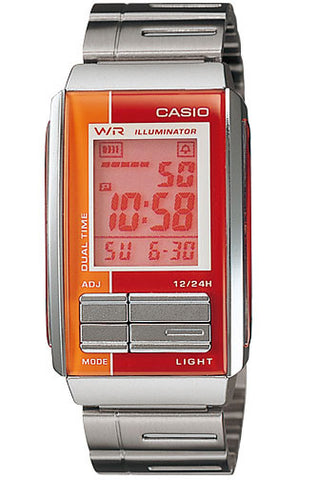 Casio LA-201W-4A Ladies Steel FUTURIST LCD Watch