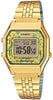 Casio LA-680WGA-9C Women's FLORAL Mid-Size Digital Watch GOLD