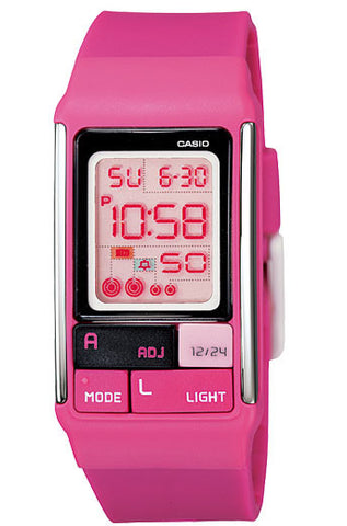 Casio LDF-52-4A Ladies POPTONE Pink Fashion Sports Alarm Watch