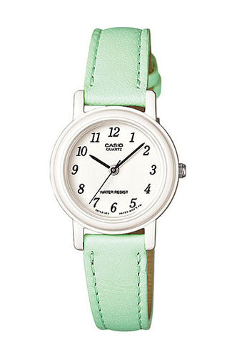 Casio LQ-139L-3B Elegant Ladies Green Analogue Leather Band Watch