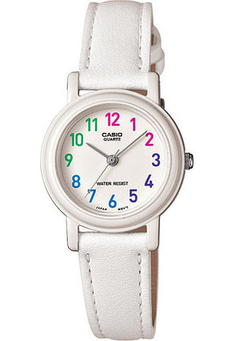 Casio LQ-139L-7B Elegant Ladies White Analogue Leather Band Watch