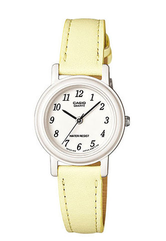 Casio LQ-139L-9B Elegant Ladies Yellow Analogue Leather Band Watch
