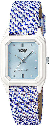 Casio Classic Ladies Analog Blue Design Cloth Band Watch LQ-142LB-2A2 New 2015