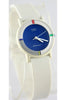 Casio LQ-61-2 Ladies Vintage 1990s Analog Watch Blue Face White Band New