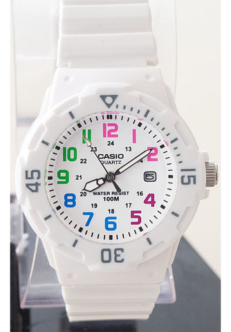 Casio LRW-200H-7BV Ladies Analogue Shiny Band with Date 100m WR Watch