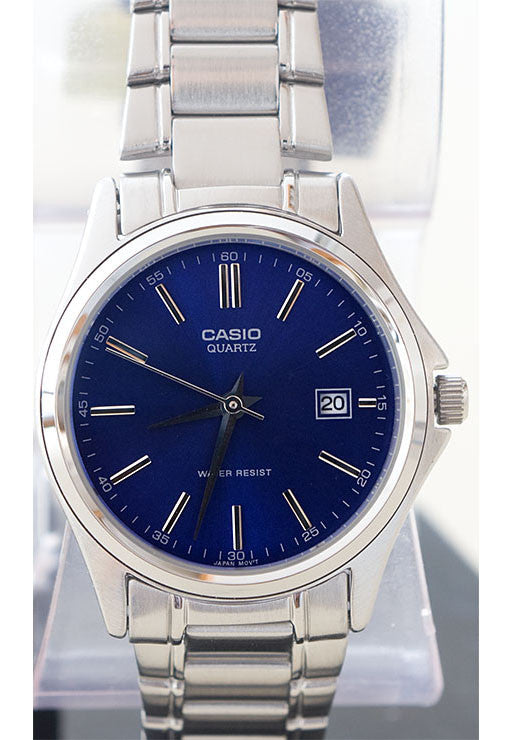 Casio LTP-1183A-2AD Ladies Blue Analogue Steel Bracelet Date Display Watch