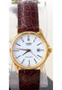 Casio LTP-1183Q-7A Ladies Analogue Brass Dress Watch Leather Band with Date