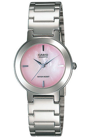 Casio LTP-1191A-4C Ladies Pink Stainless Steel Casual Dress Watch Round Quartz
