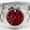 Casio LTP-1241D-4A2 Red Ladies Analogue Steel Band with Date Watch