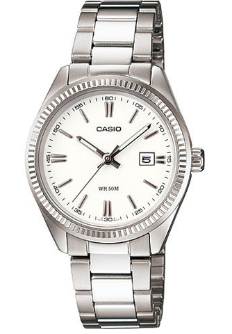 Casio LTP-1302D-7A1V Ladies Analogue Stainless Steel Date Watch