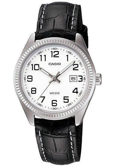 Casio LTP-1302L-7BV Ladies Analogue Leather Band with Date Display Watch