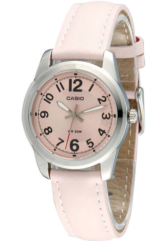 Casio LTP-1315L-4BV Ladies Pink Quartz Date Display Watch Fancy Leather Band